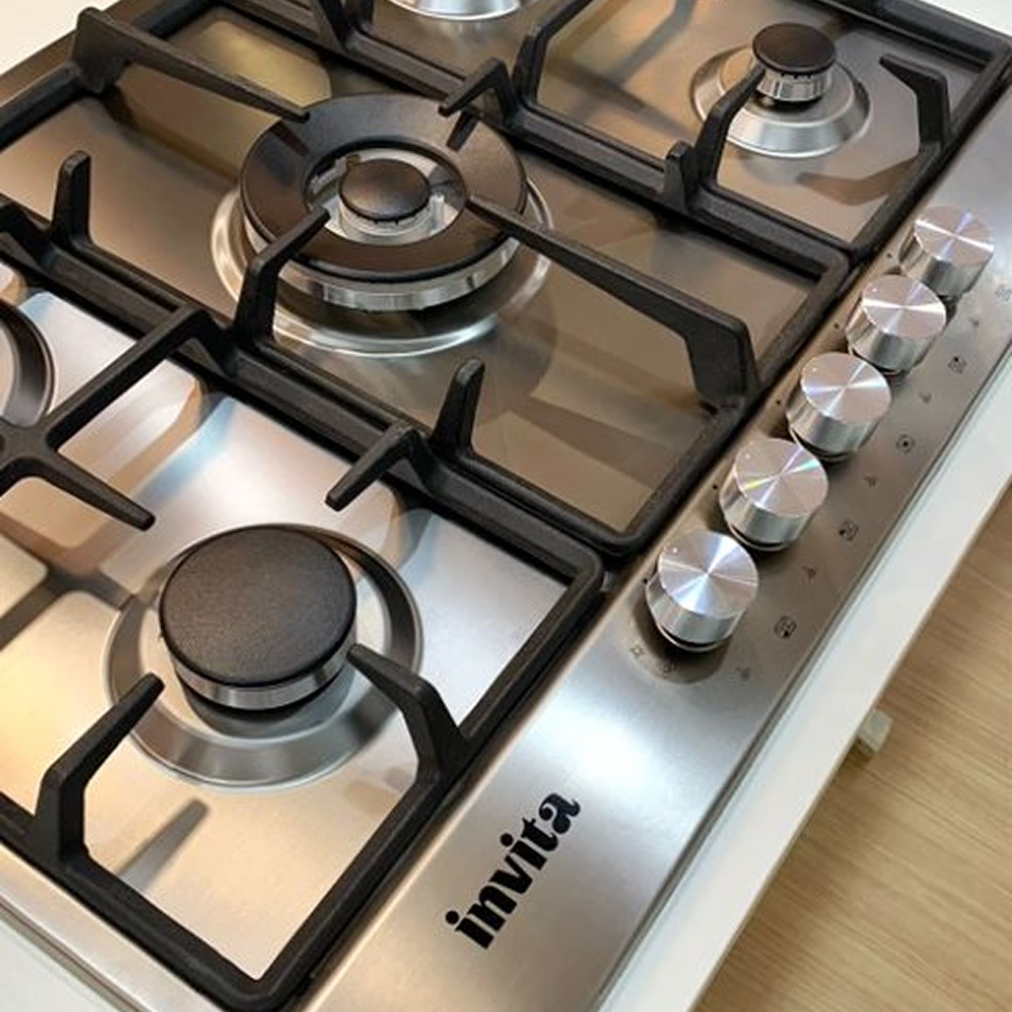 COOKTOP INVITA A GÁS INOX 70 CM BIVOLT - i-CKG-5Q-70-XX-3TNA
